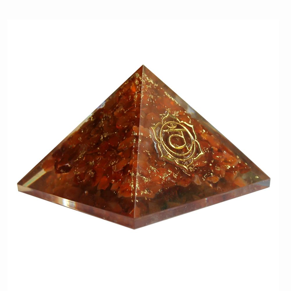 Orgone Pyramid – Sacral Chakra Carnelian 4cm – Wonderincense